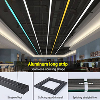 Luminaires suspendus LED, lampes suspendues, lustres, éclairage suspendu RGB à intensité variable, bureau, salle de sport, salle de conférence, KTV, billard, supermarché
