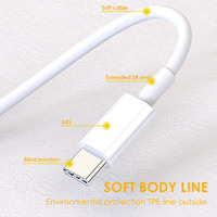 Kabel USB C Harga Terjangkau Gaya Klasik 100WPD Tipe-C ke Tipe-C Kabel Pengisi Daya OEM Warna Panjang Kabel ABS