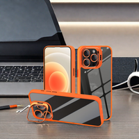 Nouveauté Étui de protection d'objectif étanche antichoc TPU+PC avec béquille pour téléphone portable 16 Pro Max 14 15 Plus