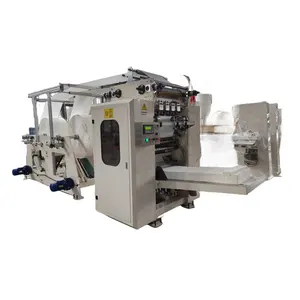 Full automatic second hand 3 line facial tissue machine plastic packaging machine facial tissue