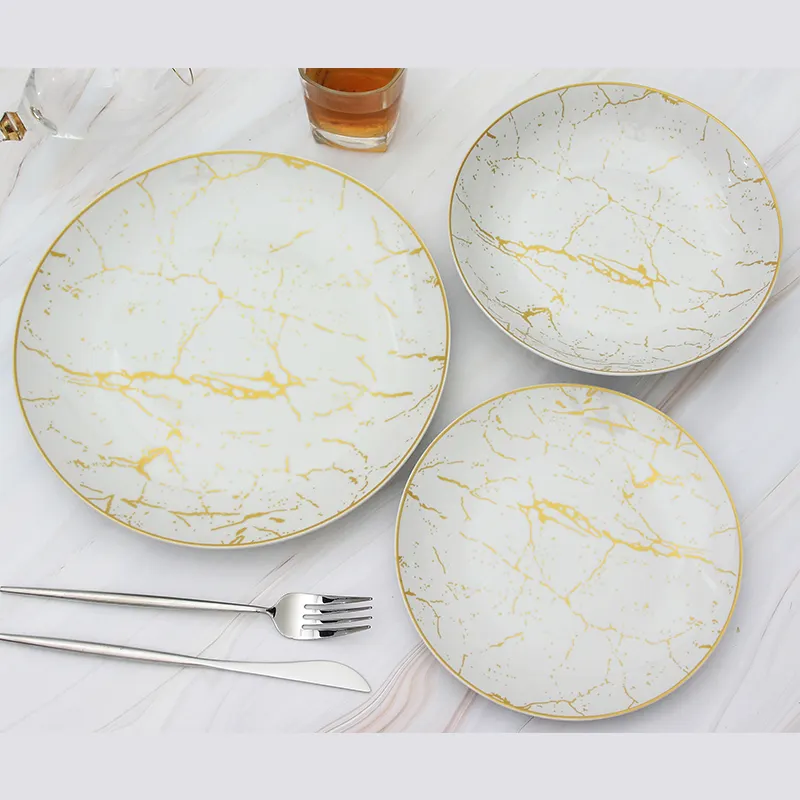 Conjunto aparelho de jantar ocidental, fabricante de restaurantes conjunto de porcelana