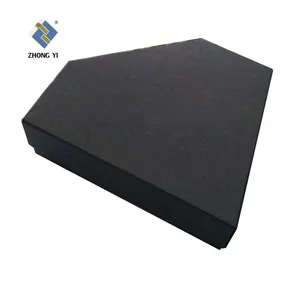 Luxury Kích Thước Lớn Lầu Năm Góc Hình Dạng Tông Bao Bì Quà Tặng Big Black Flower Box Với Nắp