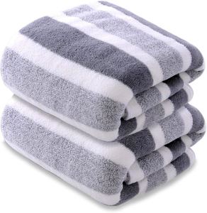 Serviettes de plage en microfibre à séchage rapide, sans sable, à rayures ou de couleur unie, personnalisables avec logo, en tissu doux, les plus vendues - Product Image 1