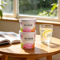 Gobelet à glace en papier kraft à paroi simple, imprimé sur mesure, écologique, jetable, prix direct usine, pour emballage alimentaire