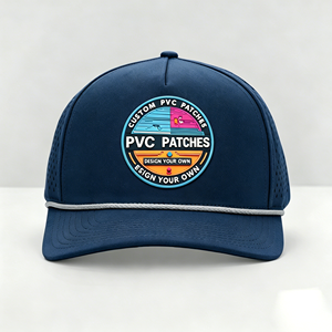 หมวกแก๊ปเบสบอลแบบมีรูระบายอากาศ  โลโก้ PVC ยางแบบกำหนดเอง  หมวกทรง Trucker  หมวกฮิปฮอป  หมวก 5 แฉก  หมวกเชือก  หมวกกอล์ฟ  หมวกทรง Dad <span class=keywords><strong>Hat</strong></span>  สำหรับทุกเพศ - Product Image 4