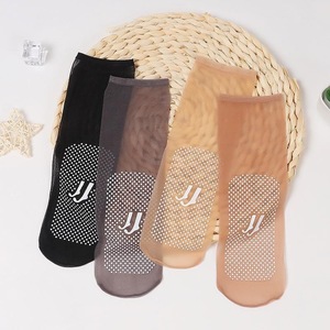 ถุงน่องคริสตัลซิลค์ 0D บางเฉียบ ยาวระดับน่อง ป้องกันการลื่น นวดฝ่าเท้า ระบายอากาศได้ดี สีพื้น ถุงเท้าผู้หญิง - Product Image 3