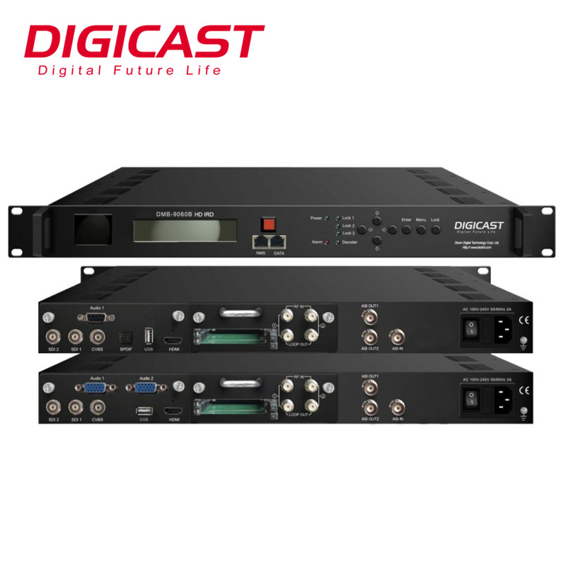 Супер цифровой ТВ Headend оборудование ISDB-T ATSC декодер HD H.265 HEVC Профессиональный IRD цифровой приемник