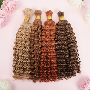 Nueva llegada para mechones de cabello humano rizado degradado P4/27 trenzado de ondas profundas trenzado profesional Boho trenzado sin nudos - Product Image 2