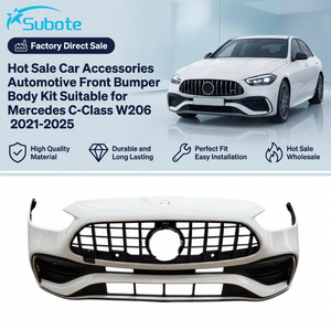Kit de Carrocería con Parachoques Delantero Estilo AMG y Parrilla Panamericana para <span class=keywords><strong>Mercedes</strong></span> <span class=keywords><strong>Benz</strong></span> <span class=keywords><strong>Clase</strong></span> <span class=keywords><strong>C</strong></span> W206 2022 <span class=keywords><strong>2023</strong></span> 2024 2025 - Product Image 2
