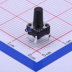 TC-1102-C-M-B Tactile Switch Through hole Component THT-4P,6x6mm Switch Single Pole Single Throw Round Button 2.6N Through Hole - Product Image 1