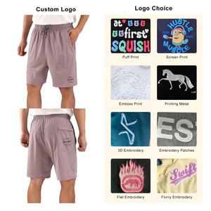 Verano personalizado liso 90 poliéster 10 Spandex secado rápido correr deportes pantalones cortos cordón tejido hombres pantalones cortos con bolsillos con cremallera - Product Image 3