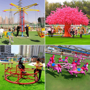 कारखाने गर्म बिक्री बिना चलने वाले माता-पिता-बच्चे खेल के मैदान आउटडोर घूमने चेरी फूल पेड़ स्विंग बच्चों के मनोरंजन उपकरण - Product Image 2