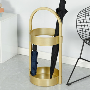 Support de <span class=keywords><strong>parapluie</strong></span> décoratif moderne en <span class=keywords><strong>cuivre</strong></span> fini, structure suspendue pour 5 parapluies, design personnalisable - Product Image 2