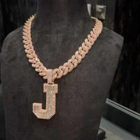 VVS Moissanite Начальная буква J кулон в стиле хип-хоп со льдом 925 Серебряное имя на заказ подвеска цепочка Кулон Роскошные ювелирные изделия подарок