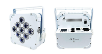 Projecteur PAR LED sans fil DMX RGBWA+UV 9x18W 6-en-1 alimenté par batterie rechargeable