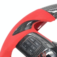 Volant en fibre de carbone au design populaire et excellent avec palettes de changement de vitesse pour Jeep Grand Cherokee SRT 2011 2012 2013