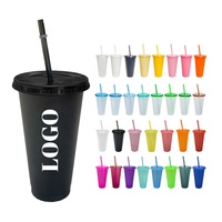 Gobelets Magiques Personnalisés 24oz avec Pailles et Paillettes, Surface Changeante de Couleur pour Camping et Fêtes de Mariage – Vente en Gros