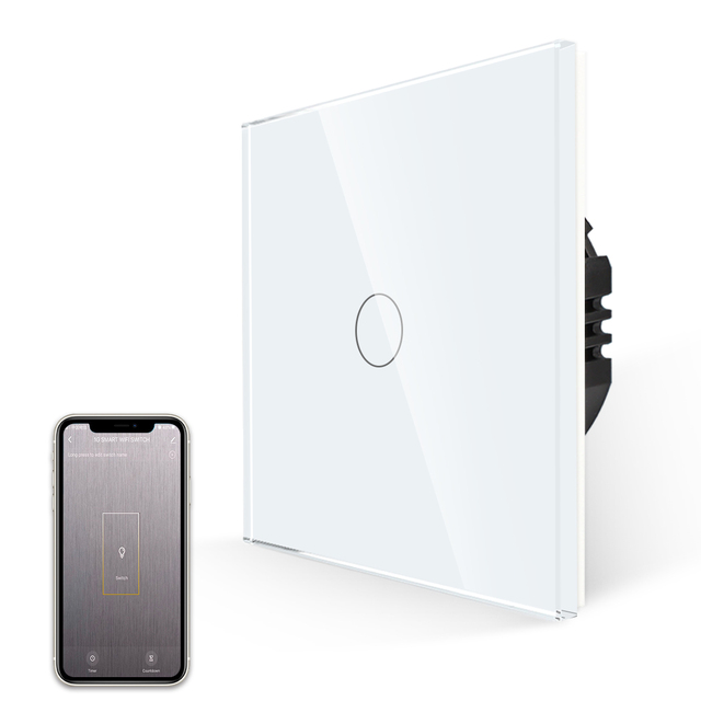 White  Smart Switch Wifi Home Automation System High Speed Touch Sensitive Response Electrical Switches
