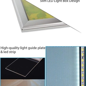 Marco de Aluminio Negro Ultra Delgado para Montaje en Pared, con Clip de Sujeción, para Publicidad, Retroiluminado, para Exhibición de Pósteres de Películas, Letrero con Caja de Luz LED - Product Image 5