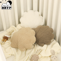 Coussin en peluche personnalisé en forme de coquille, oreiller décoratif pour chambre, coussin en velours en forme de coquille, cadeau pour nouveau-né