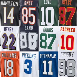 เสื้อฟุตบอลอเมริกันแบบย้อนยุค 32 ทีม ลายปัก/รีดร้อน ดีไซน์ปัจจุบัน สำหรับทุกเพศ ระบายอากาศได้ดี ลาย 3 มิติ 100% - Product Image 3