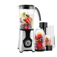 Mixeur Plongeant Électrique 400W, Robot Culinaire Multifonctionnel pour Smoothies et Jus, avec Récipient en Plastique pour Usage Domestique