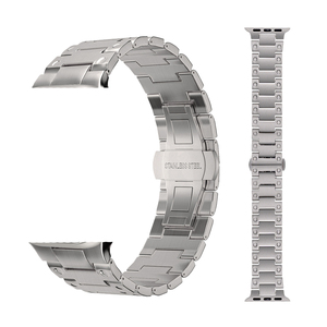 Correa de Reloj de Titanio Sólido de Repuesto de Lujo de 49 mm con Hebilla de Mariposa para <span class=keywords><strong>Apple</strong></span> <span class=keywords><strong>Watch</strong></span> <span class=keywords><strong>Ultra</strong></span> 2 - Product Image 1