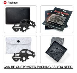 Recuerdo personalizado <span class=keywords><strong>16</strong></span> en 1 Forma de coche Sorteo Mini regalos Llavero de metal Multi herramienta EDC Gadgets Llavero de diseño de logotipo personalizado - Product Image 6