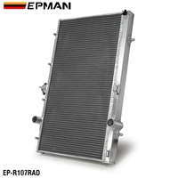 EPMAN radiador de aleación de refrigeración de carreras de aluminio completo de 42mm y 2 filas para Mitsubishi Lancer EVO 4 5 6 IV V VI 97 98 99 00