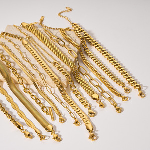 Chaînes en acier inoxydable étanches en gros, style cubain, serpent plat, multi-styles, simples, pour bracelets à breloques <span class=keywords><strong>DIY</strong></span>, idéales pour cadeaux - Product Image 5
