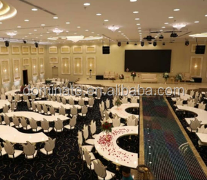 Luxury Stainless Steel Moon <strong>Table</strong> Half <strong>Round</strong> Wedding <strong>Table</strong> For Events - Product Image 5