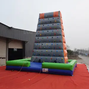 वयस्कों के लिए गर्म बिक्री आउटडोर खेल inflatable रॉक चढ़ाई दीवार