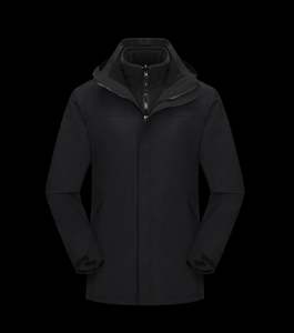 Blousons d'hiver classiques pour hommes, imperméables, coupe-vent, avec fermeture éclair, respirants, à motifs imprimés, grandes tailles - Product Image 2