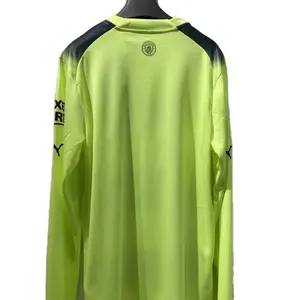 22-23 Manchesterr City Away Player Jersey de manga larga Fluorescente Verde S-2XL Uniforme de fútbol Venta al por mayor Gran cantidad Precio bajo