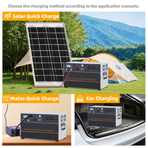 Système de stockage d'énergie solaire photovoltaïque Aiya 3000 Watts, batterie LiFePO4, onde sinusoïdale pure, grande capacité 4 <span class=keywords><strong>kWh</strong></span>, portable pour l'extérieur - Product Image 2
