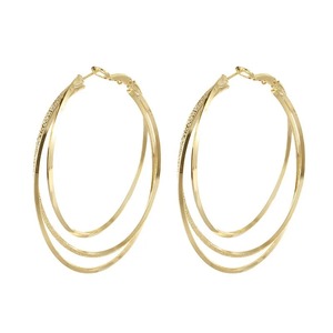 BMYF010-DZ Exaggerated Three-layer Hoop Earrings Simple Fashion <strong>Loop</strong> Earrings for Women Trendy Fashion Jewelry Classic Gifts - Product Image 5