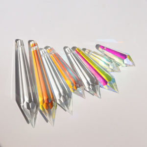 AB Prism Crystal 38mm 55mm 63mm 76mm Crystal Chandelier Icicle <b>Drop</b> Pendant Wedding Decorations DIY - Product Image 2