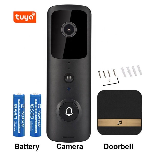 Smart Home Tuya Smart Security HD Video Doorbell Indoor Chime Home Smarty Storage Smart Life 1080P Wifi Doorbell Camera