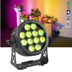 12*18W Étanche RGBWA UV LED <span class=keywords><strong>DJ</strong></span> Par Uplights En Plein Air <span class=keywords><strong>Mariage</strong></span> DMX512 Mode De Contrôle Faisceau En Aluminium IP65 Batterie Sans Fil Uplight - Product Image 1