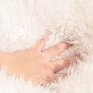 Özelleştirilebilir lüks kedi köpek yatağı yumuşak peluş sevimli tavşan şekli sağlam Fiber dolum katı desen Pet kanepe - Product Image 5