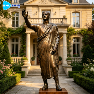 Escultura de Augusto, emperador romano, en bronce fundido en 3D, tamaño real, para decoración de vestíbulo de hotel - Product Image 6