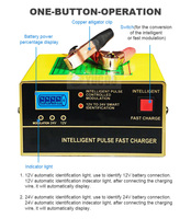 Chargeur de batterie portable pour voiture 12V 24V 10A automatique