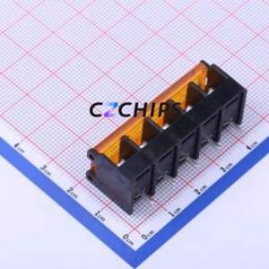 DBT50G-8.25-5P-BK-P Barrier Terminal Block Through hole,P=8.25mm Connector With Cover Plate 8.25mm 1x5P Straight Pin - Product Image 2