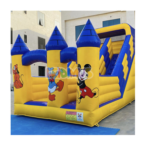 Casa de rebote inflable tobogán de agua Combo comercial castillo hinchable <span class=keywords><strong>Mickey</strong></span> tobogán seco inflable CASTILLO DE SALTO para niños - Product Image 1