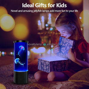 Fabrieksprijs Nieuwe Producten Kleurveranderende Kleine Kwallen Tafellamp Bewegende Vis Nachtlampje Voor Kinderen Abs Materiaal Aquariumlamp - Product Image 5