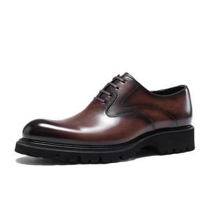 Zapatos de Baile Sociales para Hombre de Otoño con Cordones y Punta Cuadrada de Cuero Genuino de Alta Calidad - Product Image 2
