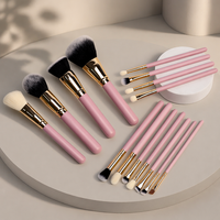 Fabricant OEM, en stock, 15 pinceaux maquillage vegan synthétiques pour visage et yeux, manche en bois, personnalisés, haute qualité.