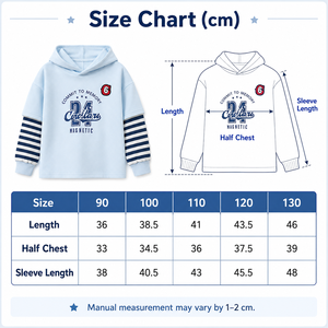 <span class=keywords><strong>Sweat</strong></span>-shirt à capuche 2-en-1 pour enfants MZJ, effet superposé, manches rayées, en mélange polyester-coton, motif universitaire, anti-plis - Product Image 5