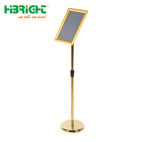 Support publicitaire de table réglable A3/A4 blanc haute luminosité, porte-affiches en plastique, option logo personnalisé, pratique