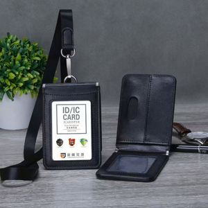 Business Pu Card <b>Holder</b> with Telescopic Buckle Office-Use Promotional Lanyard ID Card <b>Holder</b> - Product Image 6